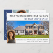 直売モダンプロフェッショナル不動産仲介業者はがき 招待状 (正面/裏面)