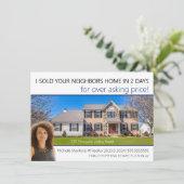 直売モダンプロフェッショナル不動産仲介業者はがき 招待状 (スタンド正面)