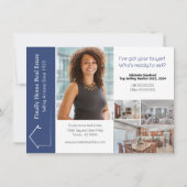 直売モダンプロフェッショナル不動産仲介業者はがき 招待状 (裏面)