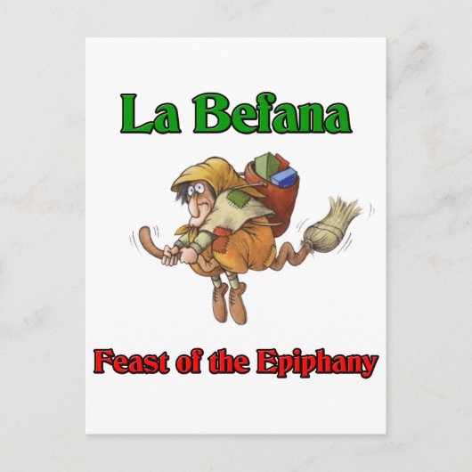 直感のLaのBefana (クリスマスの魔法使い)の饗宴 シーズンポストカード (正面)