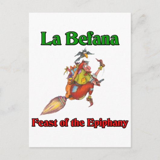 直感のLaのBefana (クリスマスの魔法使い)の饗宴 シーズンポストカード (正面)