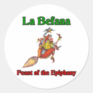 直感のLaのBefana (クリスマスの魔法使い)の饗宴 ラウンドシール