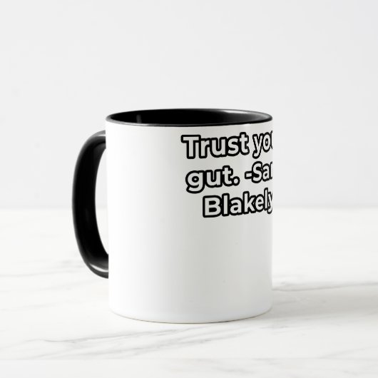 直感を信じて。 – サラ・ブレイキリー |信頼引用文ギフト マグカップ (正面左)