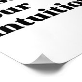 直感シールを信頼する ポスター (角)