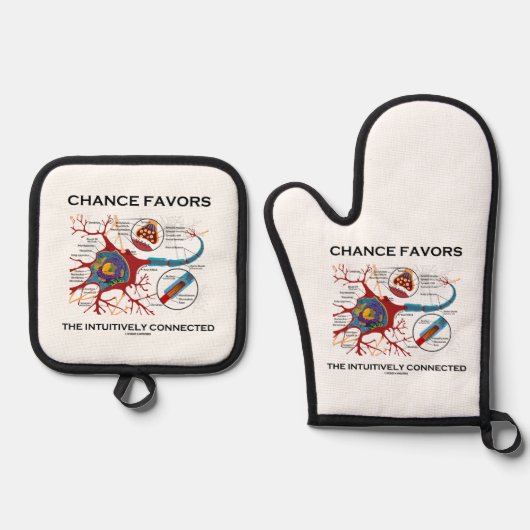 直感的に接続されたニューロンを好む 鍋つかみ&鍋敷きセット (正面)