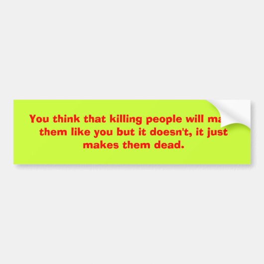 直感 バンパーステッカー (正面)