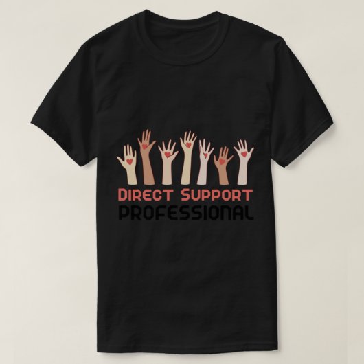 直接サポートプロフェッショナルライフDSP DSPLIFEハンド Tシャツ (デザイン正面)