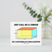 直方体または直方体と呼ぶ ポストカード (スタンド正面)