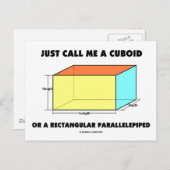 直方体または直方体と呼ぶ ポストカード (正面/裏面)