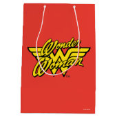 直流漫画 |女性疑問に思ロゴ |ハッピーバースデー ミディアムペーパーバッグ (裏面)