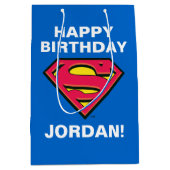 直流漫画 |男すごい人 |ロゴクラシックロゴ ミディアムペーパーバッグ (正面)