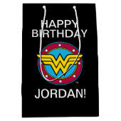 直流漫画 |疑問に思女性サークル&スターズロゴ ミディアムペーパーバッグ (正面)