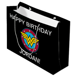 直流漫画 |疑問に思女性サークル&スターズロゴ ラージペーパーバッグ