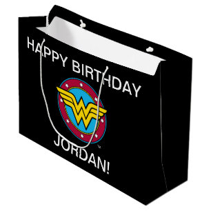 直流漫画  疑問に思女性サークル&スターズロゴ ラージペーパーバッグ