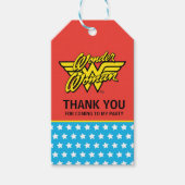 直流漫画 |疑問に思女性ロゴ |ハッピーバースデー ギフトタグ (正面)