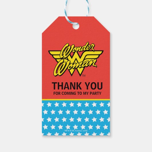 直流漫画 |疑問に思女性ロゴ |ハッピーバースデー ギフトタグ (裏面)