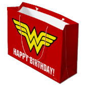 直流漫画 |疑問に思女性ロゴ |ハッピーバースデー ラージペーパーバッグ (裏面アングル)