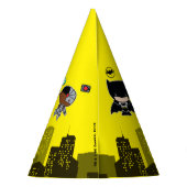 直流漫画 | Justice League -チビ（小さくかわいく書いた感じ）誕生日 パーティーハット (裏面)