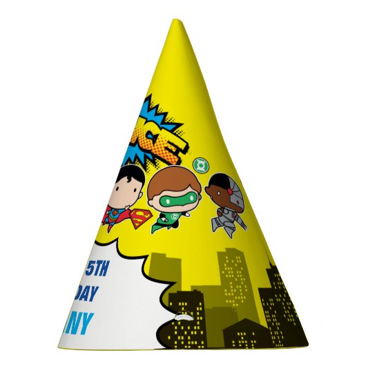 直流漫画 | Justice League -チビ(小さくかわいく書いた感じ)誕生日 パーティーハット (右)