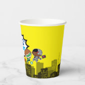 直流漫画 | Justice League -チビ（小さくかわいく書いた感じ）誕生日 紙コップ (裏面)