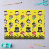 直流漫画 | Justice League -チビ(小さくかわいく書いた感じ)誕生日 薄葉紙 (クラフト)