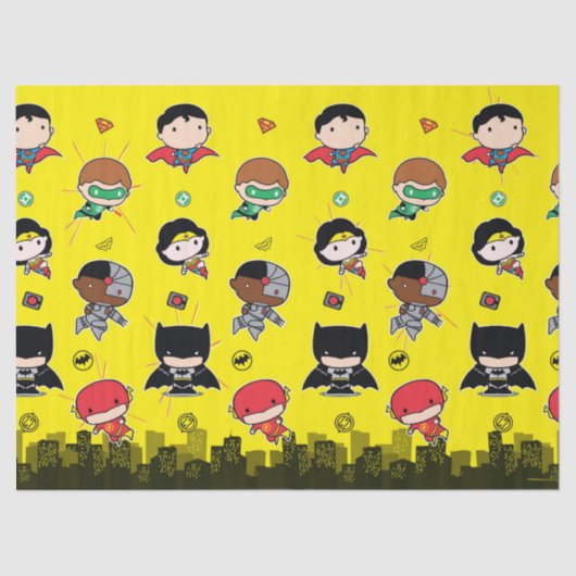 直流漫画 | Justice League -チビ(小さくかわいく書いた感じ)誕生日 薄葉紙 (正面)