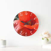 直立したケシ ラージ壁時計 (ホーム)