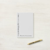 直立したフルートのスケッチのカスタマイズ可能な名前 ポストイット (デスク上)