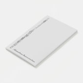 直立したフルートのスケッチのカスタマイズ可能な名前 ポストイット (アングル)