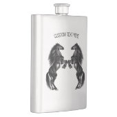 直立したブラックワイルドウマスケッチ – テキストを追加 フラスク (右)