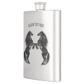 直立したブラックワイルドウマスケッチ – テキストを追加 フラスク (左)