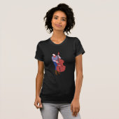 直立したベース奏者 Tシャツ (正面フル)