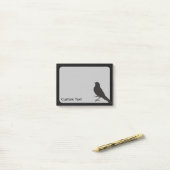 直立するカナリア ポストイット (デスク上)