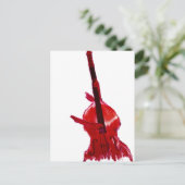 直立オーケストラベースイメージ赤バージョン ポストカード (スタンド正面)