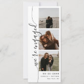 直立写真ストリップエンゲージメント発表 招待状 (正面)