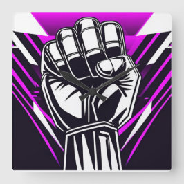 直立拳漫画範囲 スクエア壁時計