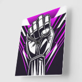 直立拳漫画範囲 スクエア壁時計 (傾斜)