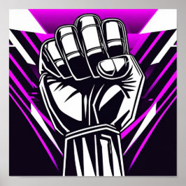 直立拳漫画範囲 ポスター