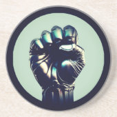 直立拳2aサークルストーンコースター コースター (正面)