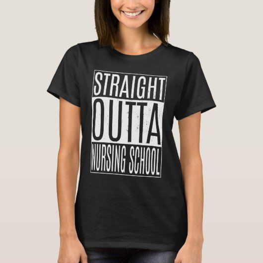 直立看護学校ティーズ学級卒業 Tシャツ (正面)