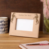 直立野生馬がフレームをエッチングカスタム文字 レーザー彫刻フレーム (左)