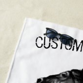 直立野生馬ビーチタオルカスタム文字 ビーチタオル (インサイチュ)