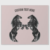 直立馬ギフトラッピング紙-カスタム文字 ラッピングペーパー (フラット)