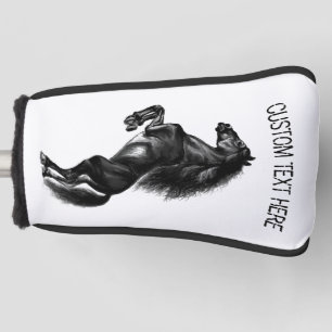 直立馬ゴルフヘッドカバーカスタム文字 ゴルフヘッドカバー