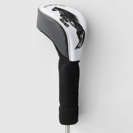 直立馬ゴルフヘッドカバー及びカスタム文字名 ゴルフヘッドカバー (アングル)