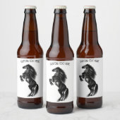 直立馬ビールボトルラベル付きカスタム文字 ビールラベル (ボトル)