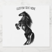 直立馬ビールボトルラベル付きカスタム文字 ビールラベル (シングルラベル)