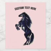 直立馬ワインボトルラベルカスタム文字 ワインラベル (シングルラベル)