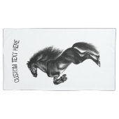 直立馬枕ケース付きカスタム文字 枕カバー (正面)