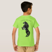 直立馬Tシャツカスタム文字 Tシャツ (裏面フル)